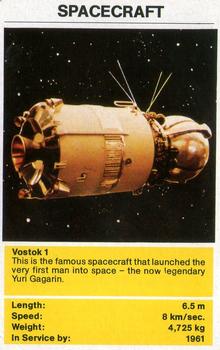 1982 Top Trumps Spacecraft #NNO Vostok 1 Front
