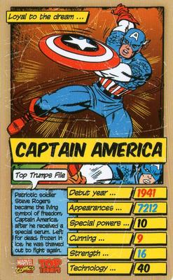 2014 Top Trumps Marvel Who Is The Mightiest? #NNO Captain America Front