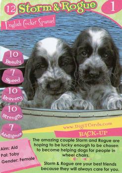 1995 Digit Cards Happy Puppy #12 Storm & Rogue Front