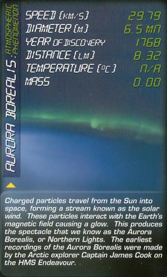 2005 Top Trumps Space Phenomena #NNO Aurora Borealis Front