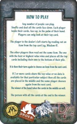 2007 Top Trumps Specials Harry Potter and The Order of The Phoenix #NNO Title Card Back