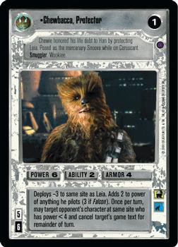2001 Decipher Star Wars CCG Reflections II #NNO Chewbacca, Protector Front