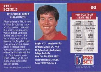 1992 Pro Set PGA Tour - 1991 Champions #96 Ted Schulz Back