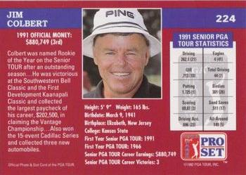 1992 Pro Set PGA Tour - 1991 Champions #224 Jim Colbert Back