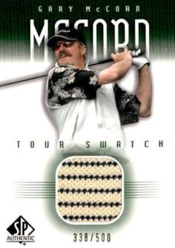 2001 SP Authentic - Tour Swatch Green #GM-TS Gary McCord Front