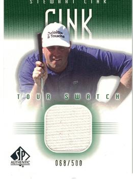 2001 SP Authentic - Tour Swatch Green #SC-TS Stewart Cink Front