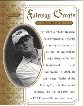 2001 SP Authentic - Gold #99 Jack Nicklaus Back