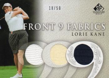 2004 SP Signature - Front 9 Fabrics Triple #F9T-LK Lorie Kane Front