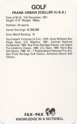 1987 Fax-Pax #NNO Fuzzy Zoeller Back