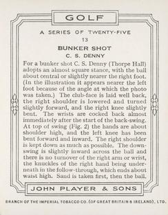 1939 Player's Golf #13 Cecil Denny Back
