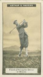 1925 Imperial Tobacco Golf Cards #3 Arthur G. Havers Front