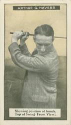 1925 Imperial Tobacco Golf Cards #5 Arthur G. Havers Front