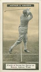1925 Imperial Tobacco Golf Cards #8 Arthur G. Havers Front