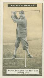 1925 Imperial Tobacco Golf Cards #12 Arthur G. Havers Front