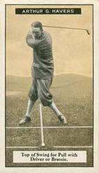1925 Imperial Tobacco Golf Cards #47 Arthur G. Havers Front