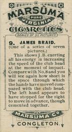 1914 Marsuma Famous Golfers and Their Strokes #9 James Braid Back
