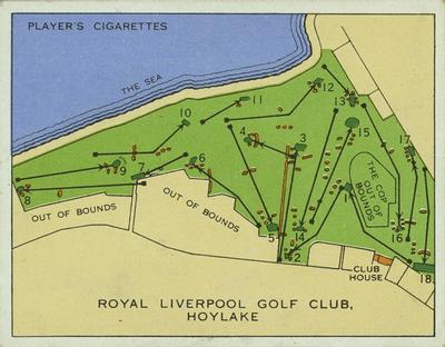 1936 Player's Championship Golf Courses #2 Royal Liverpool Golf Club Front