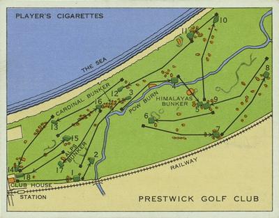 1936 Player's Championship Golf Courses #5 Prestwick Golf Club Front