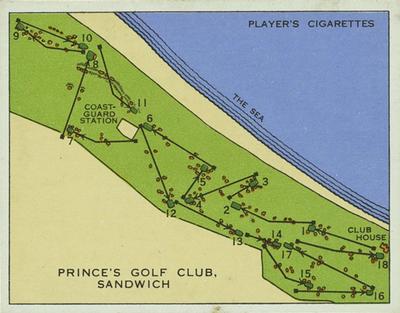 1936 Player's Championship Golf Courses #9 Prince's Golf Club Front