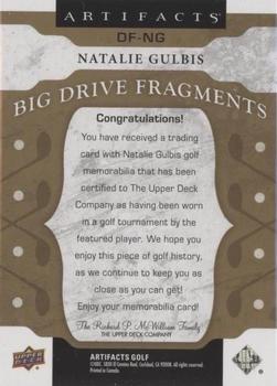 2021 Upper Deck Artifacts - Big Drive Fragments Premium #DF-NG Natalie Gulbis Back
