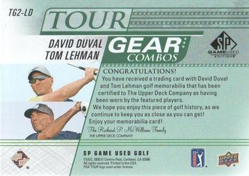 2021 SP Game Used - Tour Gear Combos Green #TG2-LD David Duval / Tom Lehman Back
