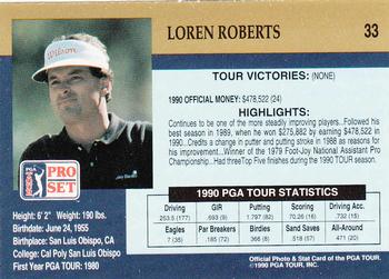 1990 Pro Set PGA Tour #33 Loren Roberts Back