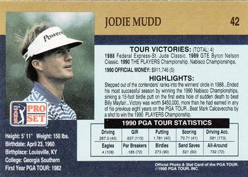 1990 Pro Set PGA Tour #42 Jodie Mudd Back