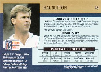 1990 Pro Set PGA Tour #49 Hal Sutton Back