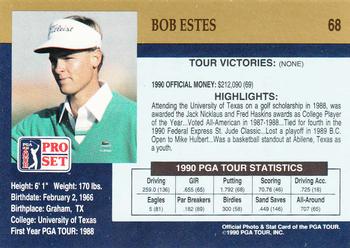 1990 Pro Set PGA Tour #68 Bob Estes Back