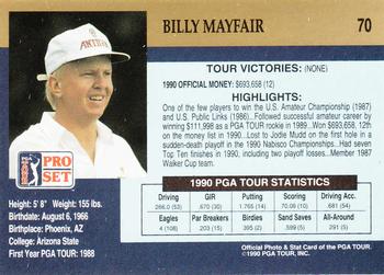 1990 Pro Set PGA Tour #70 Billy Mayfair Back