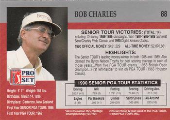 1990 Pro Set PGA Tour #88 Bob Charles Back