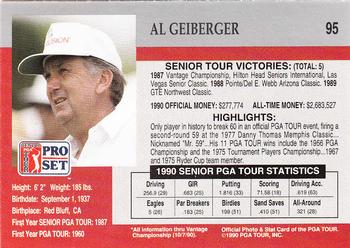 1990 Pro Set PGA Tour #95 Al Geiberger Back