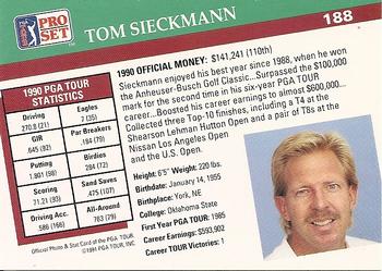 1991 Pro Set PGA Tour #188 Tom Sieckmann Back