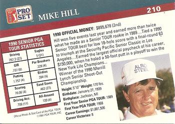 1991 Pro Set PGA Tour #210 Mike Hill Back