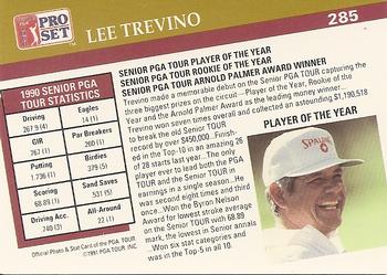 1991 Pro Set PGA Tour #285 Lee Trevino Back
