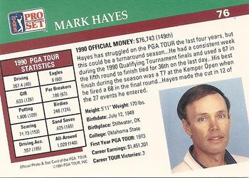 1991 Pro Set PGA Tour #76 Mark Hayes Back