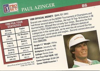 1991 Pro Set PGA Tour #86 Paul Azinger Back