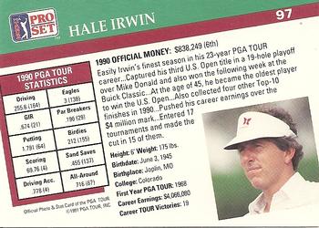 1991 Pro Set PGA Tour #97 Hale Irwin Back