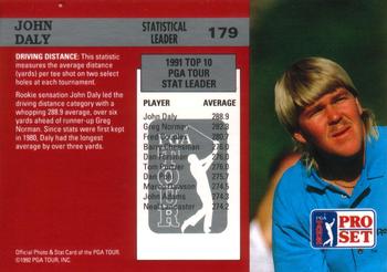 1992 Pro Set PGA Tour #179 John Daly Back