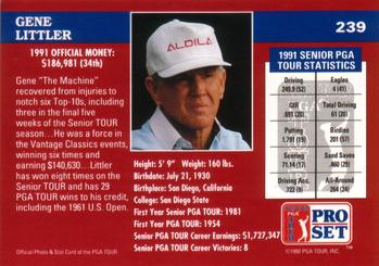1992 Pro Set PGA Tour #239 Gene Littler Back