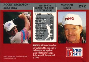 1992 Pro Set PGA Tour #272 Rocky Thompson / Mike Hill Back