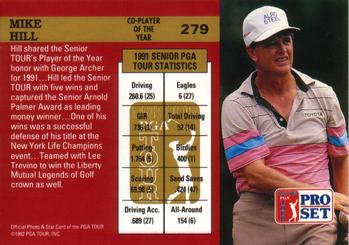 1992 Pro Set PGA Tour #279 Mike Hill Back