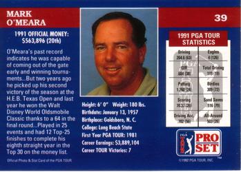 1992 Pro Set PGA Tour #39 Mark O'Meara Back