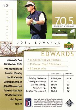 2002 Upper Deck #12 Joel Edwards Back