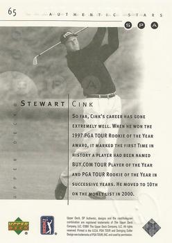 2001 SP Authentic #65 Stewart Cink Back