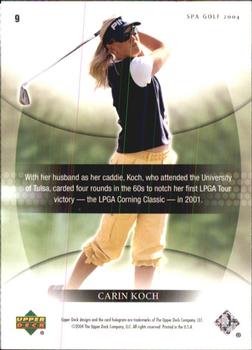 2004 SP Authentic #9 Carin Koch Back