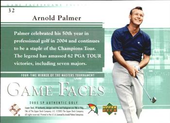 2005 SP Authentic #32 Arnold Palmer Back