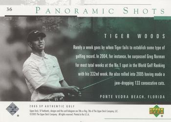 2005 SP Authentic #36 Tiger Woods Back