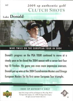 2005 SP Authentic #60 Luke Donald Back