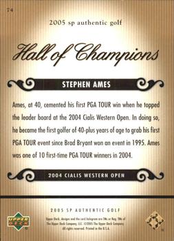 2005 SP Authentic #74 Stephen Ames Back
